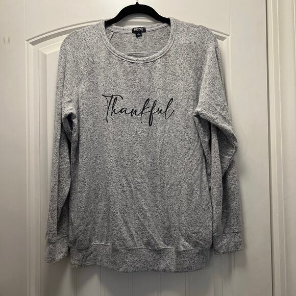 Buffalo David Bitton Women’s Long Sleeve Cozy Crewneck Sweatshirt Size L‎ Gray - Picture 2 of 6